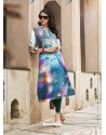 Girlish Multi Colour Poly Rayon Digital Printed Kurti