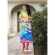 Sea Green Poly Rayon Digital Printed Kurti