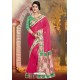 Rani Silk Embroidered Designer Party Wear Saree