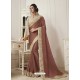 Old Rose Shahi Chiffon Plain Saree