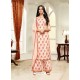 Baby Pink Maslin Silk Embroidered Straight Suit