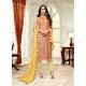 Multi Colour Maslin Silk Embroidered Straight Suit