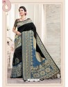 Black Silk Jacquard Work Designer Saree