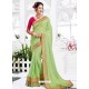 Sea Green Maya Silk Embroidered Party Wear Saree