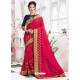 Crimson Barfi Silk Embroidered Party Wear Saree