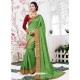 Green Maya Silk Embroidered Party Wear Saree