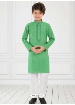 Jade Green Cotton Kurta Pajama