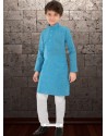 Blue Cotton Kurta Pajama