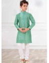 Aqua Mint Silk Kurta Pajama