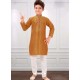 Mustard Silk Kurta Pajama