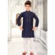 Navy Blue Silk Kurta Pajama