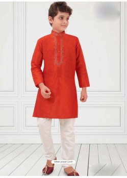 Red Silk Kurta Pajama