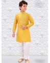 Yellow Silk Kurta Pajama