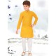 Yellow Cotton Kurta Pajama