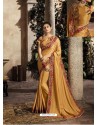 Mustard Art Silk Embroidery Party Wear Saree