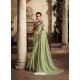 Sea Green Art Silk Embroidery Party Wear Saree