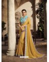 Yellow Art Silk Embroidery Party Wear Saree