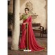 Fuchsia Art Silk Embroidery Party Wear Saree