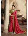 Fuchsia Art Silk Embroidery Party Wear Saree