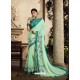 Incredible Sea Green Art Silk Embroidery Party Wear Saree