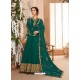 Teal Real Georgette Embroidered Designer Anarkali Suit