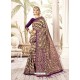 Purple Kanjivaram Art Silk Zari Woven Worked Saree