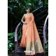 Peach Banarasi Silk Zari Worked Designer Saree