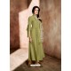 Mehendi Green Maslin Readymade Kurti With Dupatta