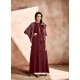 Maroon Maslin Readymade Kurti With Dupatta