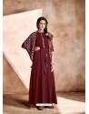 Maroon Maslin Readymade Kurti With Dupatta