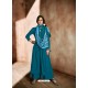 Tealblue Maslin Readymade Kurti With Dupatta