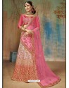 Light Pink Satin Silk Heavy Embroidered Designer Lehenga Choli
