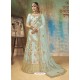Stunning Sky Blue Satin Silk Heavy Embroidered Designer Lehenga Choli