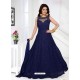 Gorgeous Navy Imported Net Designer Party Wear Gown