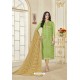 Green Banarasi Jacquard Straight Suit