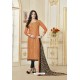 Light Orange Banarasi Jacquard Straight Suit