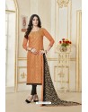 Light Orange Banarasi Jacquard Straight Suit