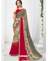 Wonderful Multi Coloured Georgette Printed Saree