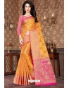 Mustard Kota Silk Jacquard Worked Designer Saree