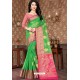 Forest Green Kota Silk Jacquard Worked Designer Saree