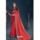 Crimson Fancy Georgette Designer Saree