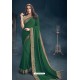 Dark Green Fancy Georgette Designer Saree