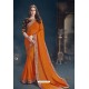 Orange Fancy Georgette Designer Saree