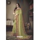 Green Faux Silk Heavy Worked Designer Saree