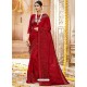 Maroon Georgette Embroidered Saree