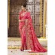 Light Pink Georgette Embroidered Saree