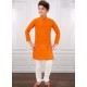 Orange Cotton Kurta Pajama