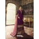 Purple Satin Georgette Embroidered Designer Sarara Suit