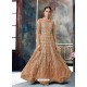 Light Brown Butterfly Net Heavy Embroidered Designer Anarkali Suit