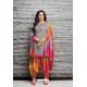 Grey And Multi Colour Silk Embroidered Patiala Salwar Suit